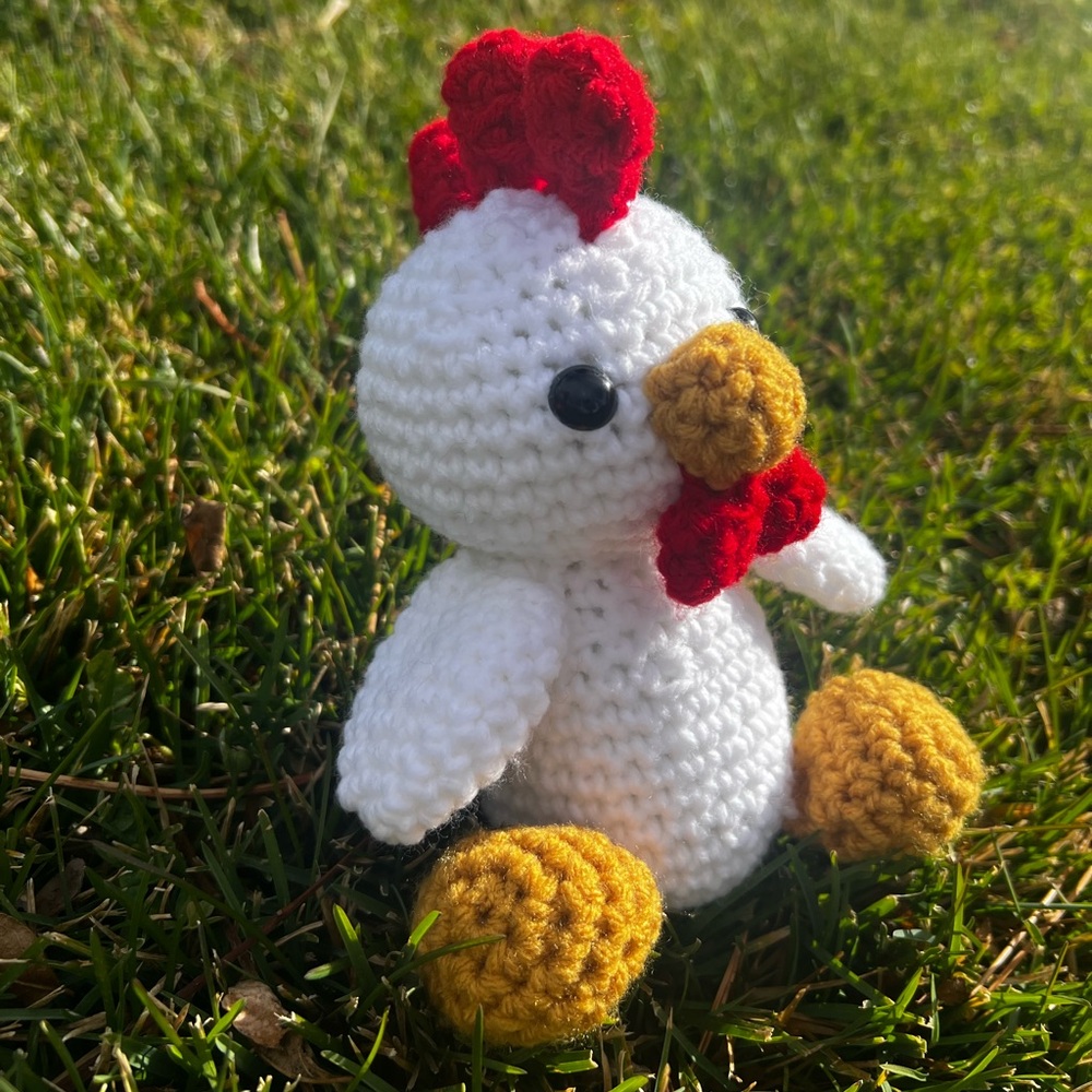Hand Crocheted Mr. Cluck the Chicken Stuffed Animal Plushie! - Picture 4 of 12
